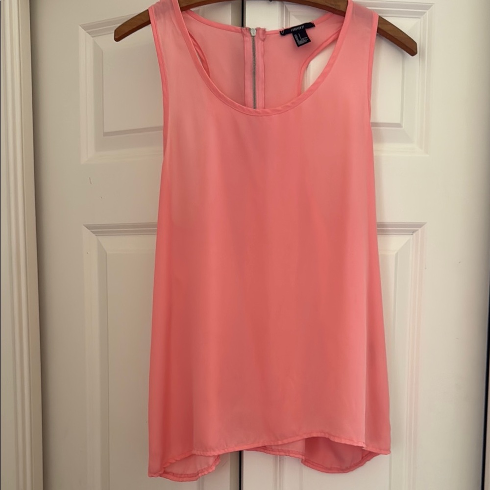 Forever 21 Peachy Pink Tank Top Chic and Comfortable